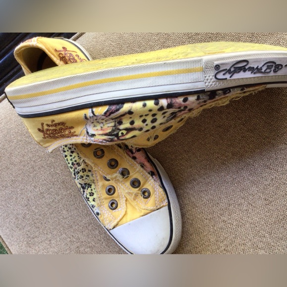 Ed Hardy cheetah graphic sneakers Size 8 - Picture 5 of 13